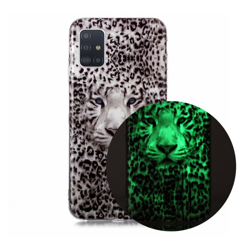 Case Hoesje Samsung Galaxy A51 5G Telefoonhoesje Fluorescerende Luipaard