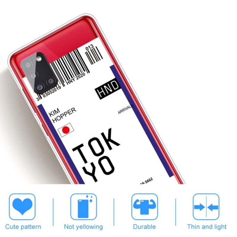 Cover Hoesje Samsung Galaxy A51 5G Marineblauw Donkerblauw Telefoonhoesje Instapkaart Tokyo