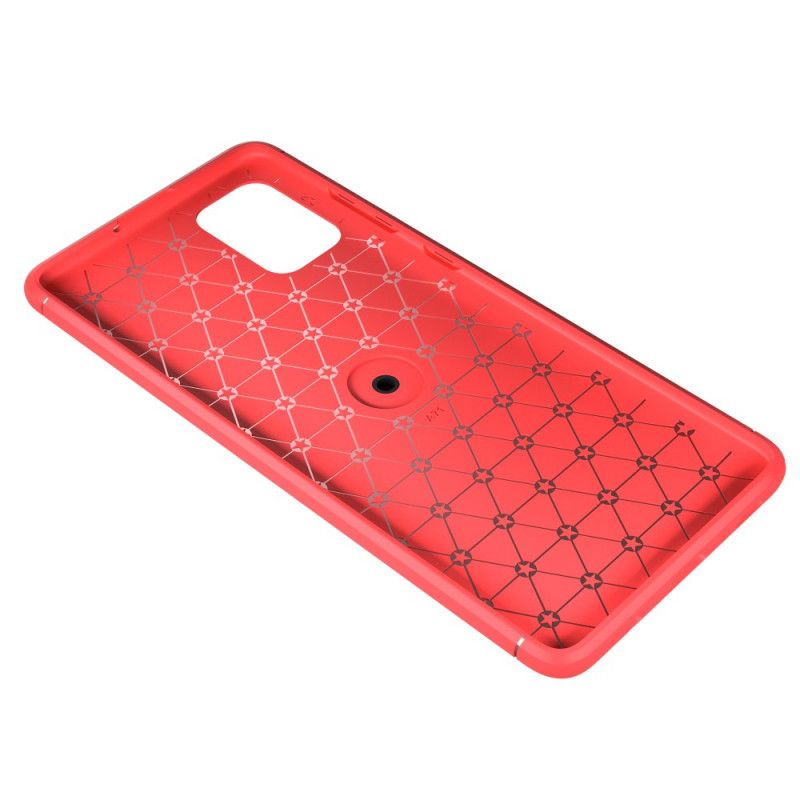 Cover Hoesje Samsung Galaxy A51 5G Rood Zwart Telefoonhoesje Roterende Ring