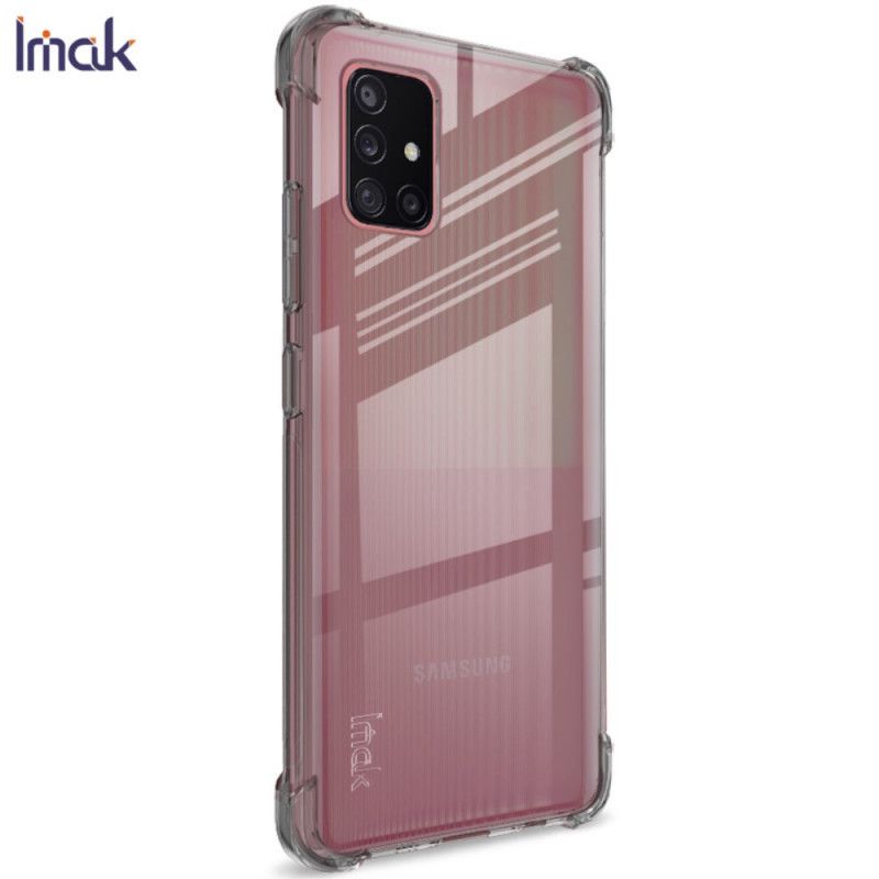 Cover Hoesje Samsung Galaxy A51 5G Transparant Zwart Telefoonhoesje Imak Zijdeachtig