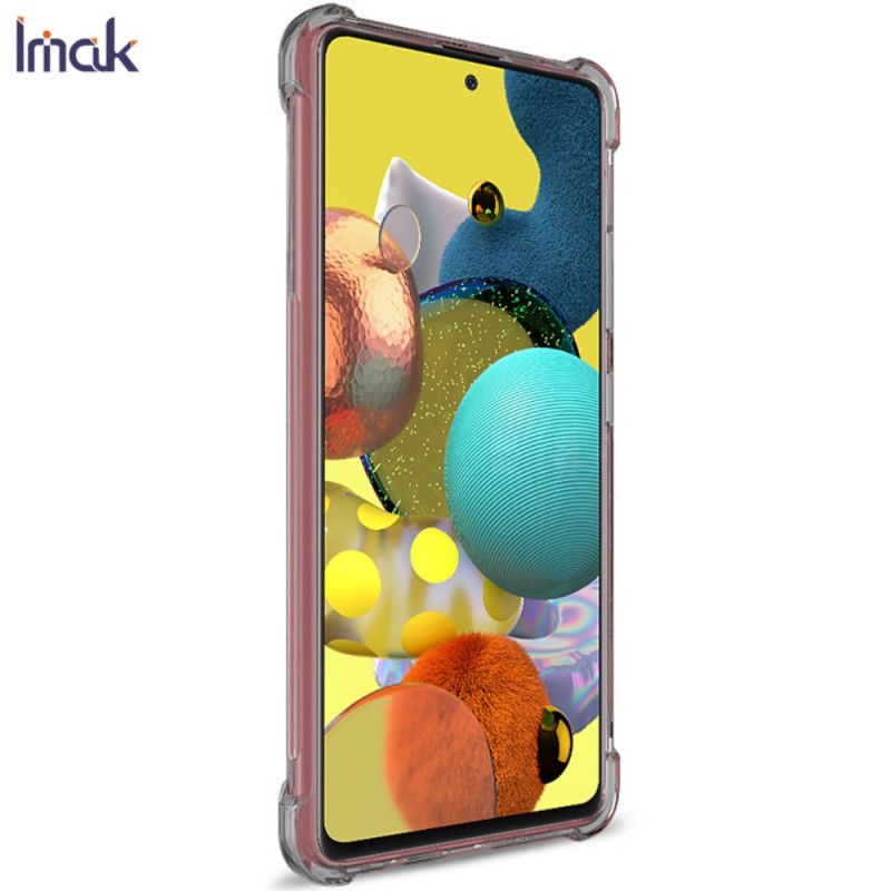 Cover Hoesje Samsung Galaxy A51 5G Transparant Zwart Telefoonhoesje Imak Zijdeachtig