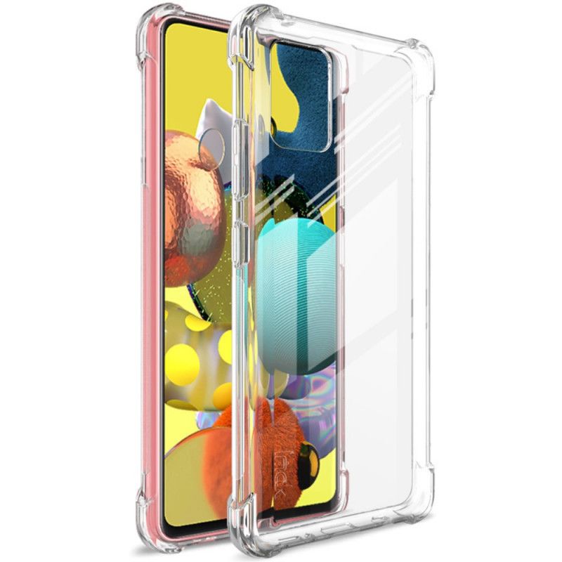 Cover Hoesje Samsung Galaxy A51 5G Transparant Zwart Telefoonhoesje Imak Zijdeachtig