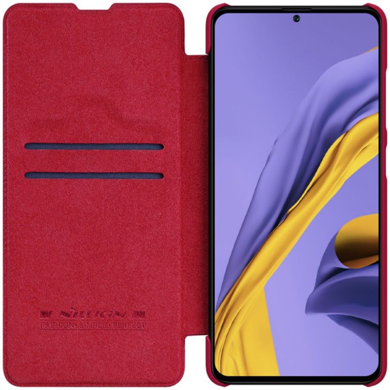 Folio-hoesje Samsung Galaxy A51 5G Rood Zwart Telefoonhoesje Nillkin Qin-Reeks