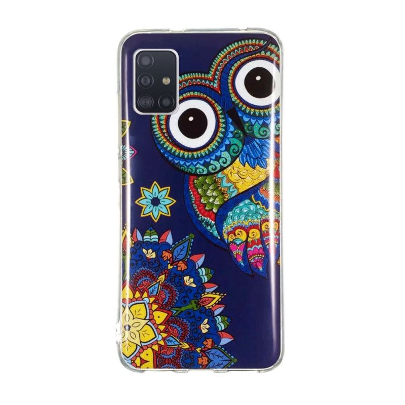 Hoesje Samsung Galaxy A51 5G Telefoonhoesje Fluorescerende Mandala-Uil