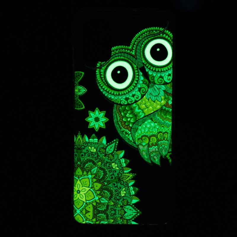 Hoesje Samsung Galaxy A51 5G Telefoonhoesje Fluorescerende Mandala-Uil