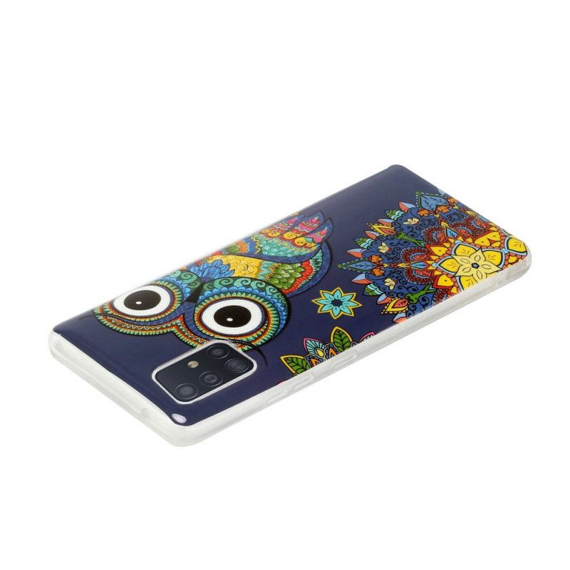 Hoesje Samsung Galaxy A51 5G Telefoonhoesje Fluorescerende Mandala-Uil