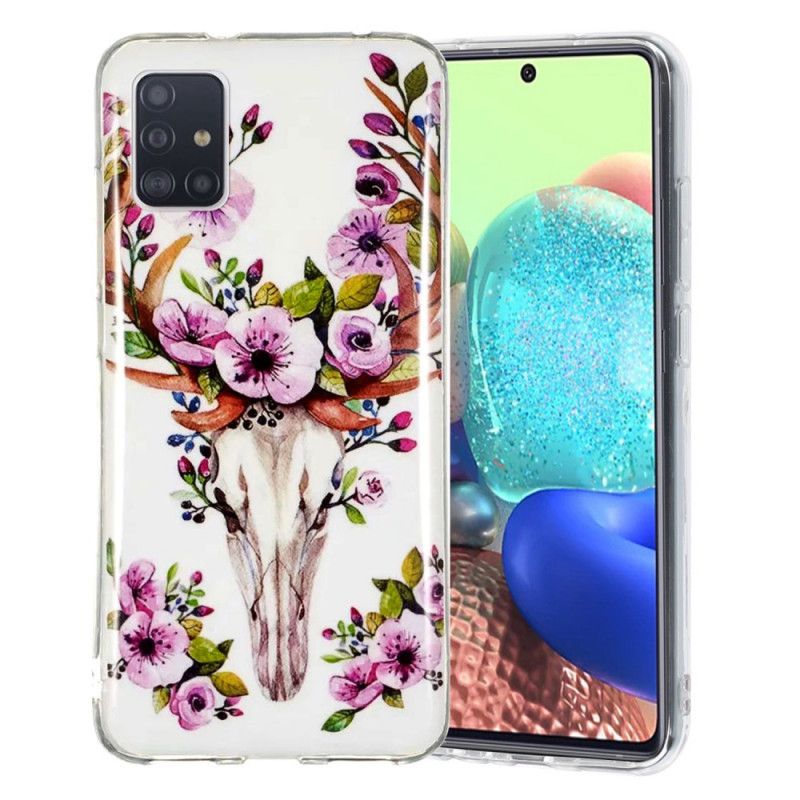 Hoesje voor Samsung Galaxy A51 5G Fluorescerende Bloeiende Eland