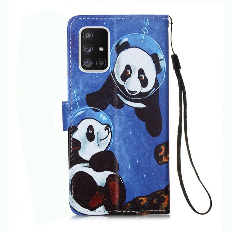 Leren Hoesje Samsung Galaxy A51 5G Telefoonhoesje Pandakosmonauten