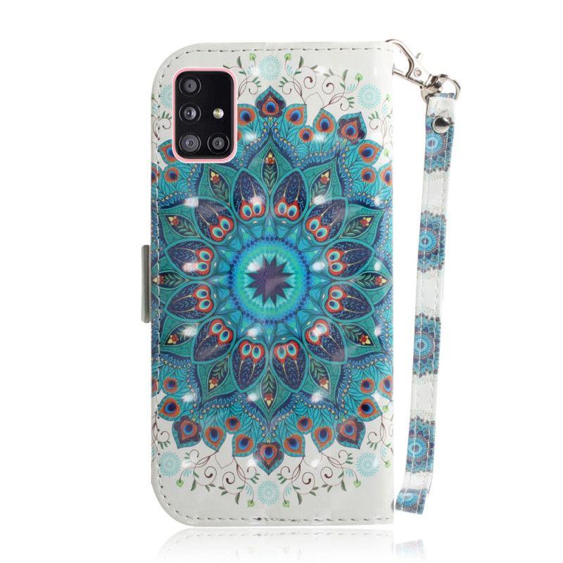 Leren Hoesje voor Samsung Galaxy A51 5G Meesterlijke Mandala Met String