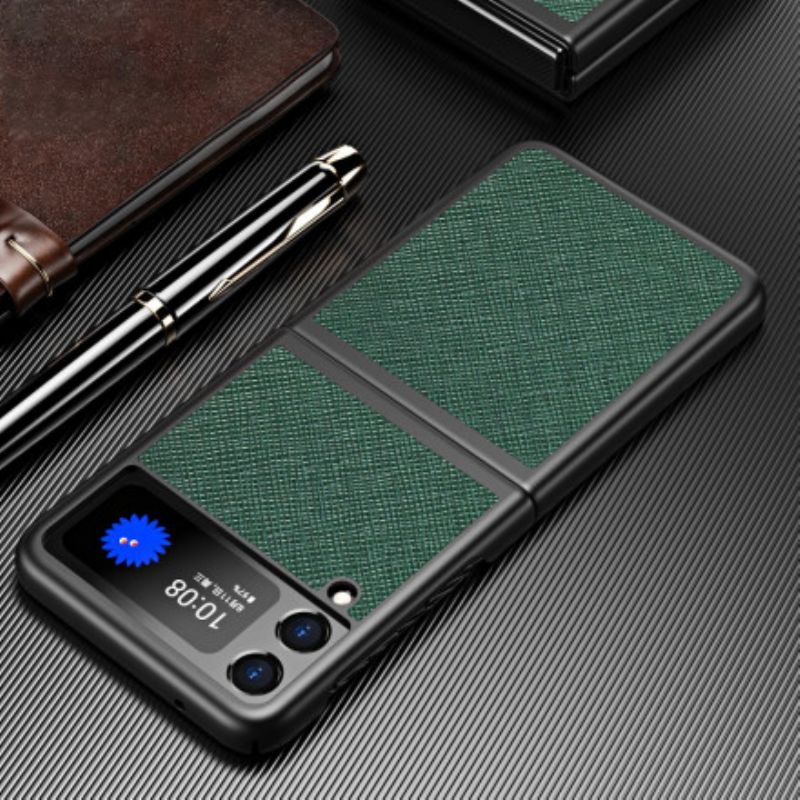 Hoesje Samsung Galaxy Z Flip 3 5g Stijl Getextureerd Leer