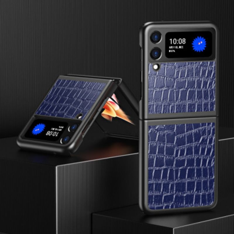 Hoesje Voor Samsung Galaxy Z Flip 3 5g Krokodillenleer Stijl
