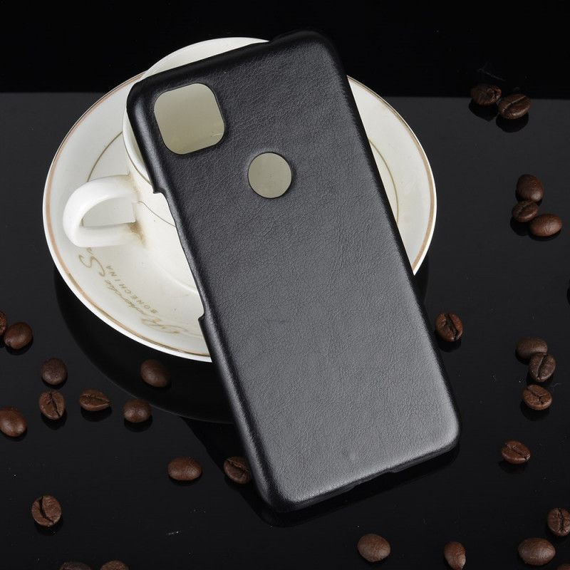 Hoesje Google Pixel 4a Grijs Zwart Prestatie Lychee Leereffect