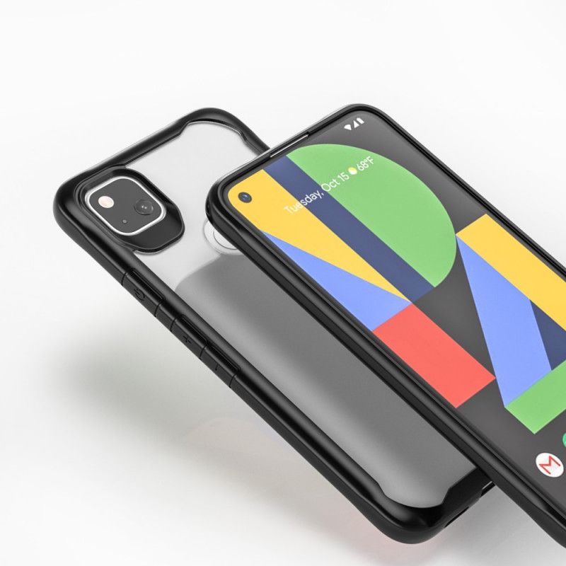 Hoesje Google Pixel 4a Rood Zwart Afgeschuinde Hybride