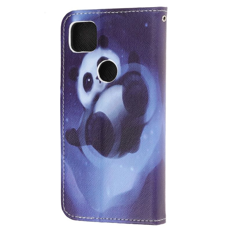 Leren Hoesje Google Pixel 4a Pandaruimte Met String