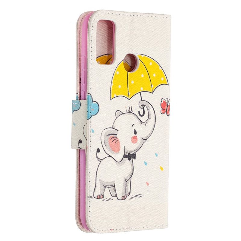 Bescherming Hoesje Honor 9X Lite Telefoonhoesje Olifant In De Regen