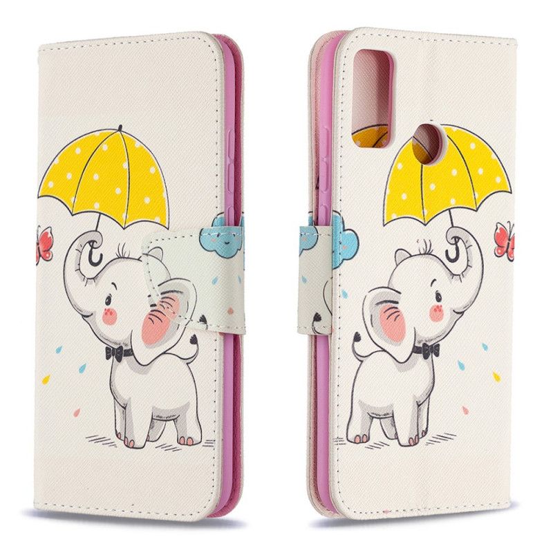 Bescherming Hoesje Honor 9X Lite Telefoonhoesje Olifant In De Regen