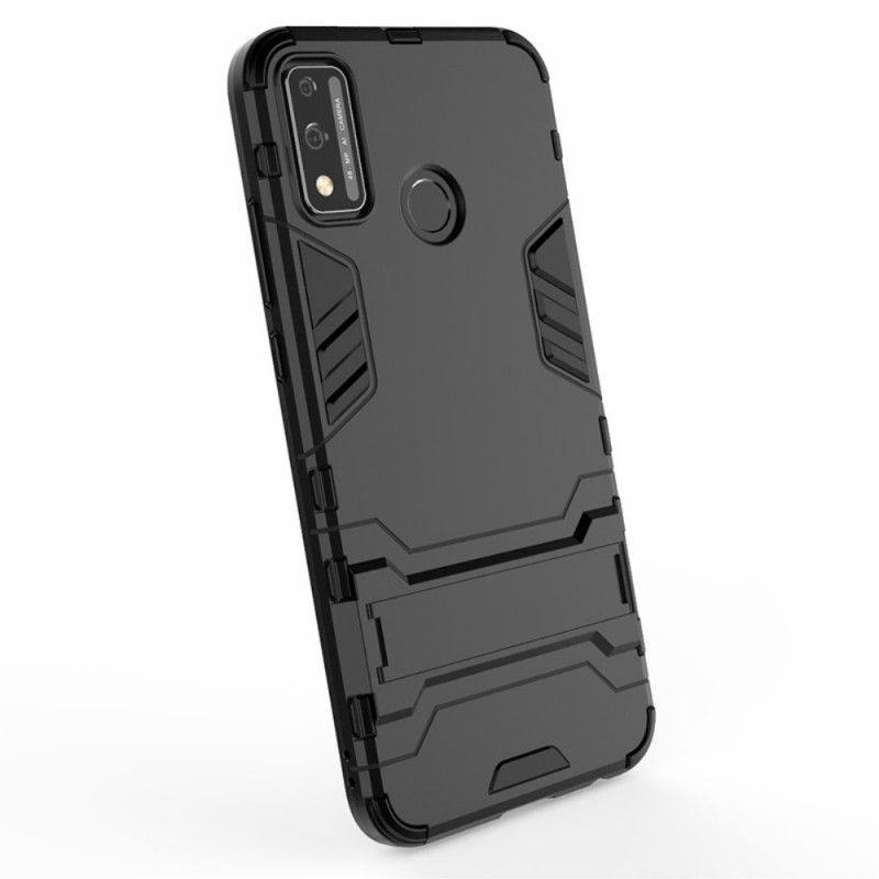 Case Hoesje Honor 9X Lite Rood Zwart Telefoonhoesje Ultrabestendige Tong