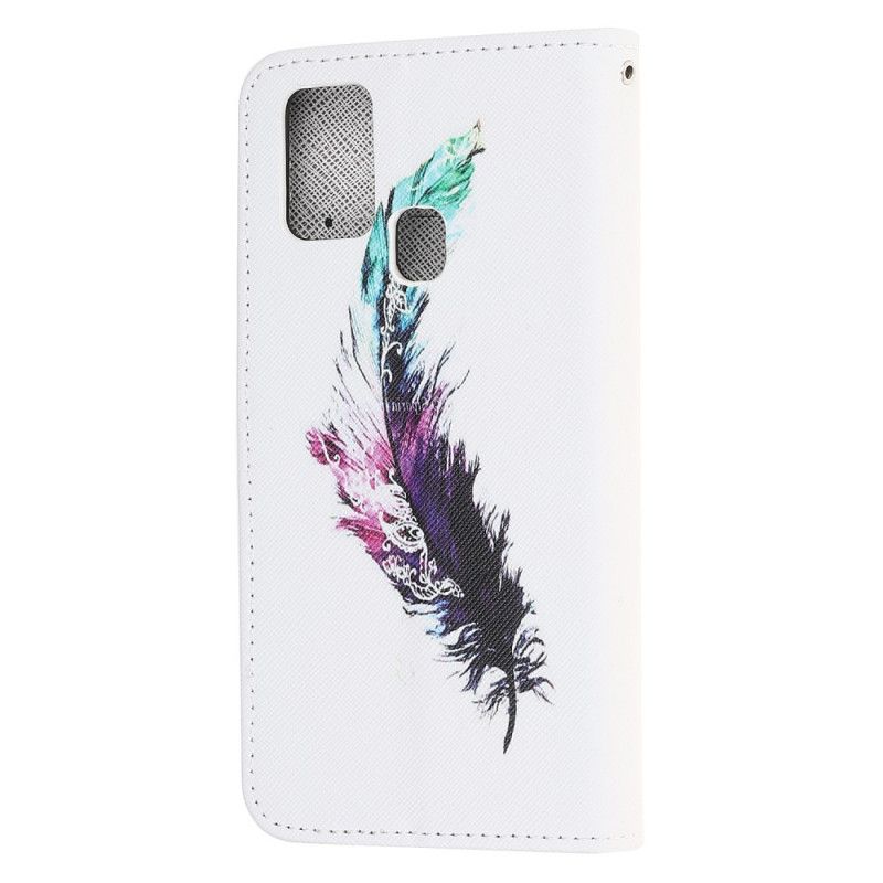 Leren Hoesje Honor 9X Lite Veer Met String