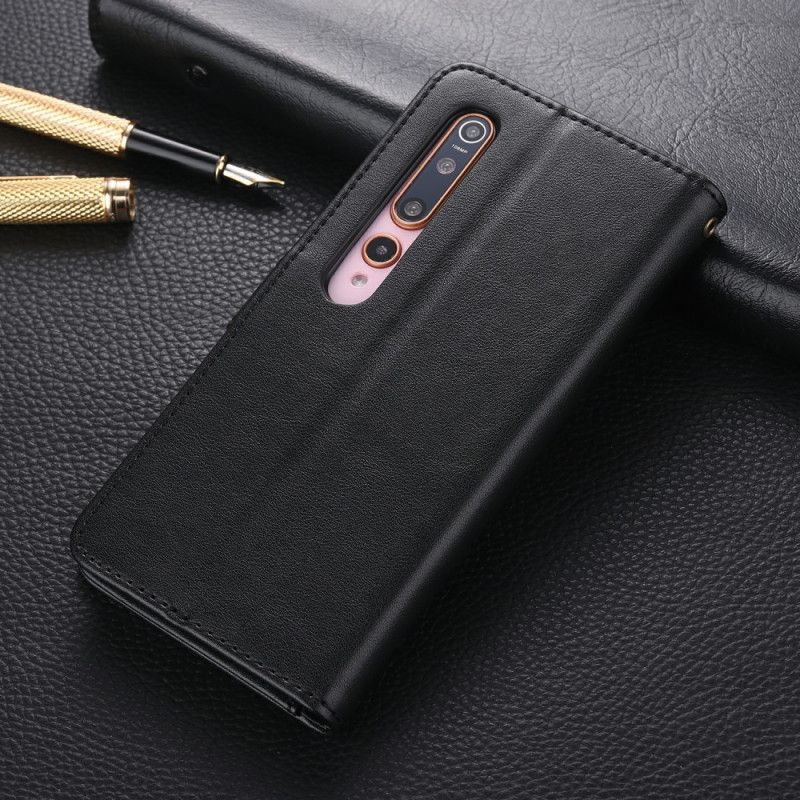 Bescherming Hoesje Xiaomi Mi 10 / 10 Pro Rood Zwart Azns Kunstleer