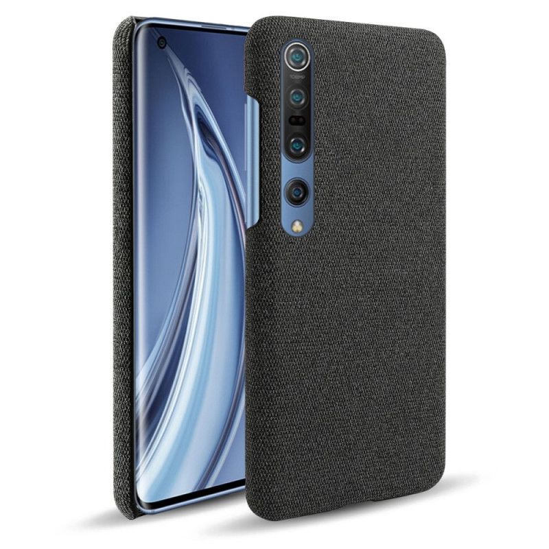 Case Hoesje Xiaomi Mi 10 / 10 Pro Donkerblauw Zwart Telefoonhoesje Ksq Stof Textuur