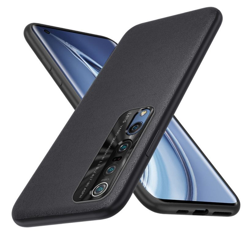 Case Hoesje Xiaomi Mi 10 / 10 Pro Oranje Zwart Telefoonhoesje Hybride Leereffect