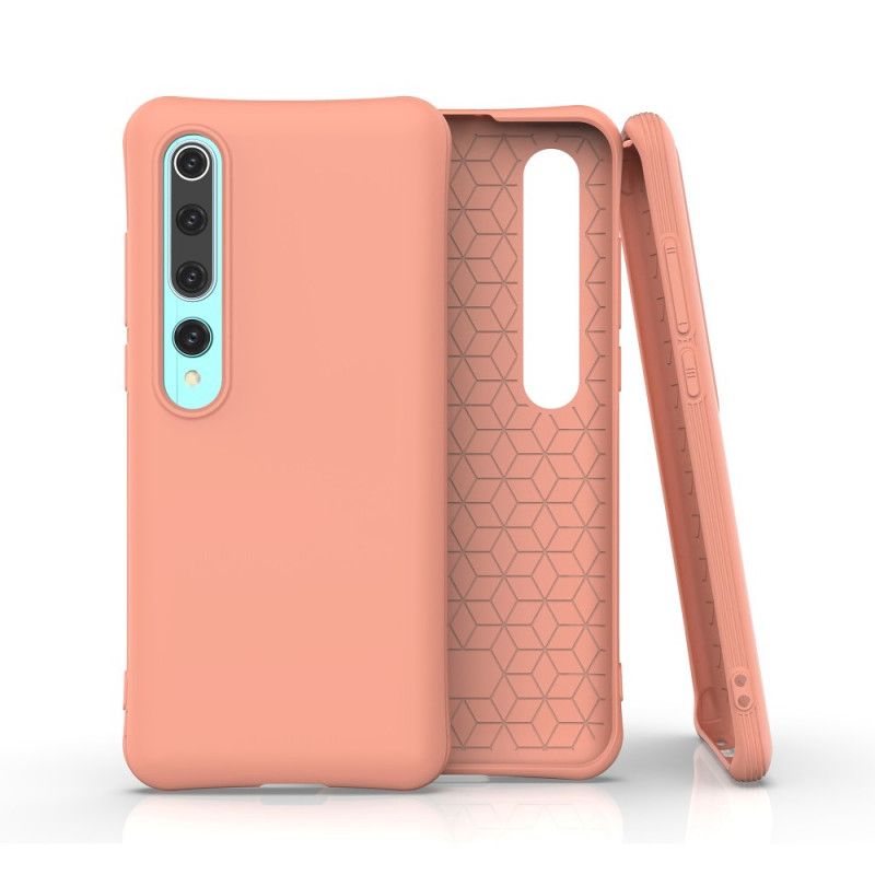 Case Hoesje Xiaomi Mi 10 / 10 Pro Rood Zwart Telefoonhoesje Flexibele Mat Siliconen