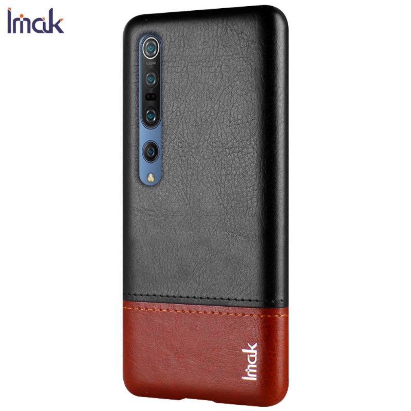 Case Hoesje Xiaomi Mi 10 / 10 Pro Rood Zwart Telefoonhoesje Imak Ruiyi Serie Leereffect