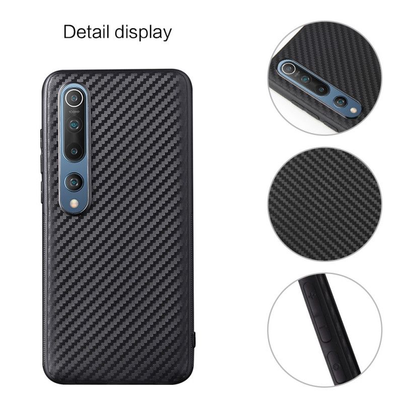 Case Hoesje Xiaomi Mi 10 / 10 Pro Telefoonhoesje Flexibele Koolstofvezel