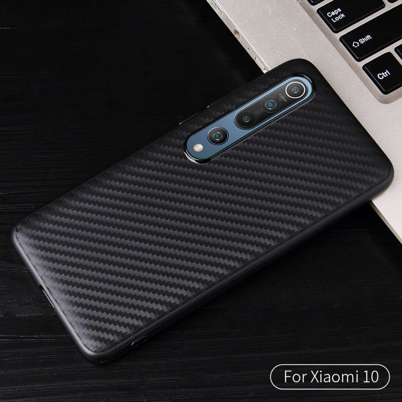 Case Hoesje Xiaomi Mi 10 / 10 Pro Telefoonhoesje Flexibele Koolstofvezel