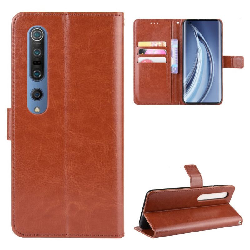 Cover Folio-hoesje Xiaomi Mi 10 / 10 Pro Zwart Telefoonhoesje Flitsend Kunstleer