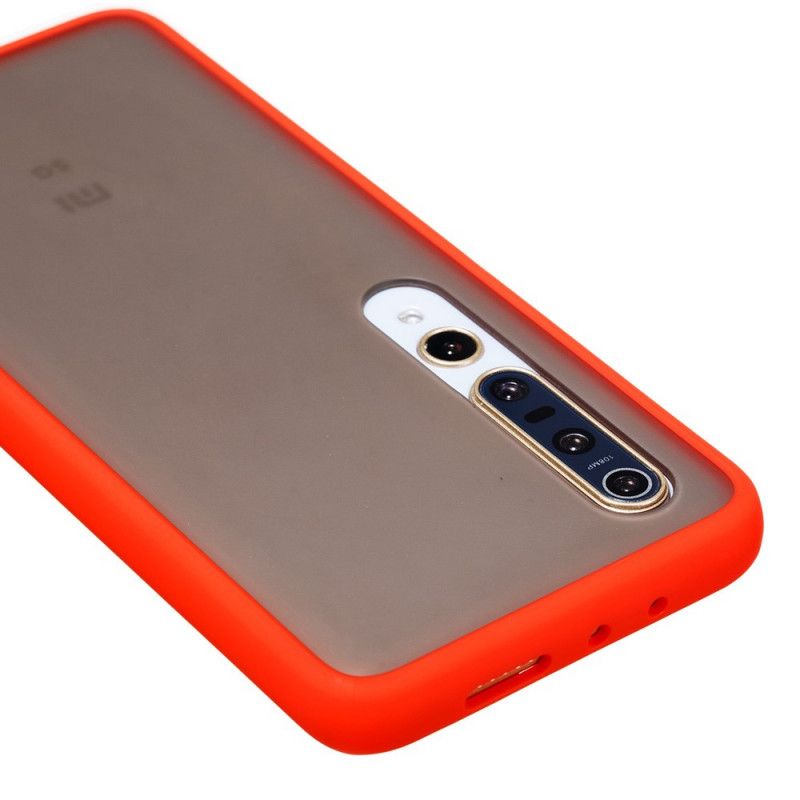 Cover Hoesje Xiaomi Mi 10 / 10 Pro Wit Zwart Telefoonhoesje Hybride Siliconen Velgontwerp