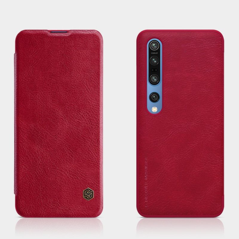 Folio-hoesje Xiaomi Mi 10 / 10 Pro Bruin Nillkin Qin-Reeks