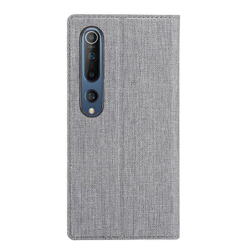 Folio-hoesje Xiaomi Mi 10 / 10 Pro Grijs Zwart Telefoonhoesje Getextureerde Vili Dmx