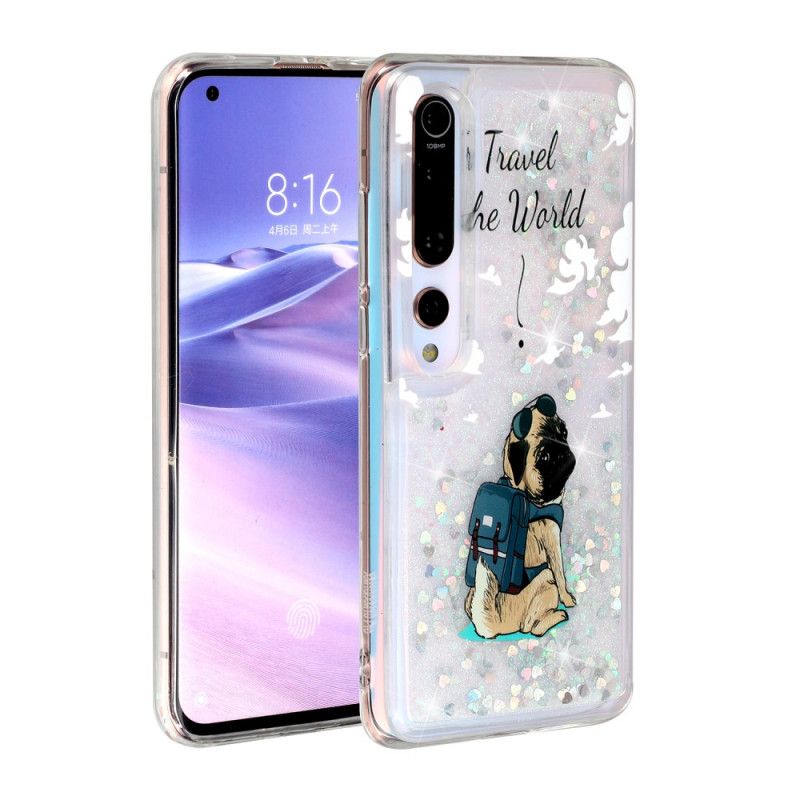 Hoesje voor Xiaomi Mi 10 / 10 Pro Glitter Hondje