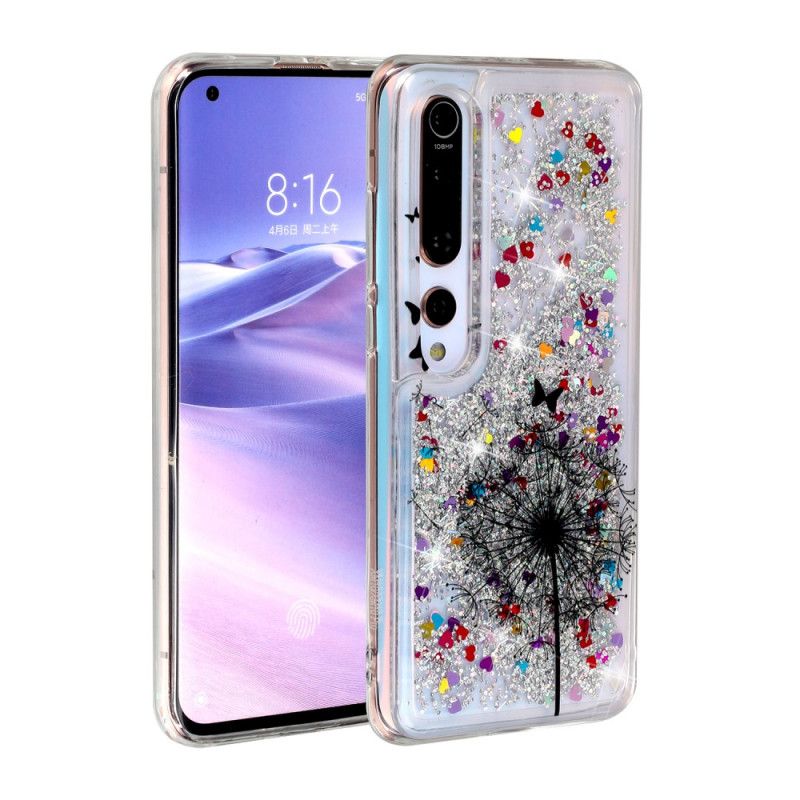 Hoesje voor Xiaomi Mi 10 / 10 Pro Glitter Paardebloemen