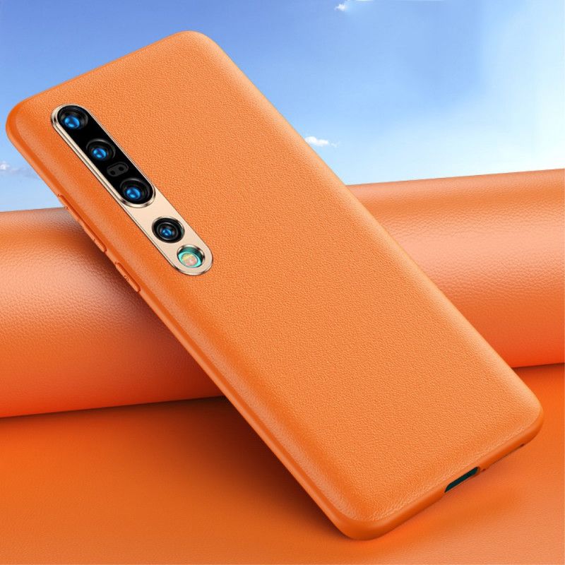 Hoesje voor Xiaomi Mi 10 / 10 Pro Oranje Zwart Gekleurd Leer