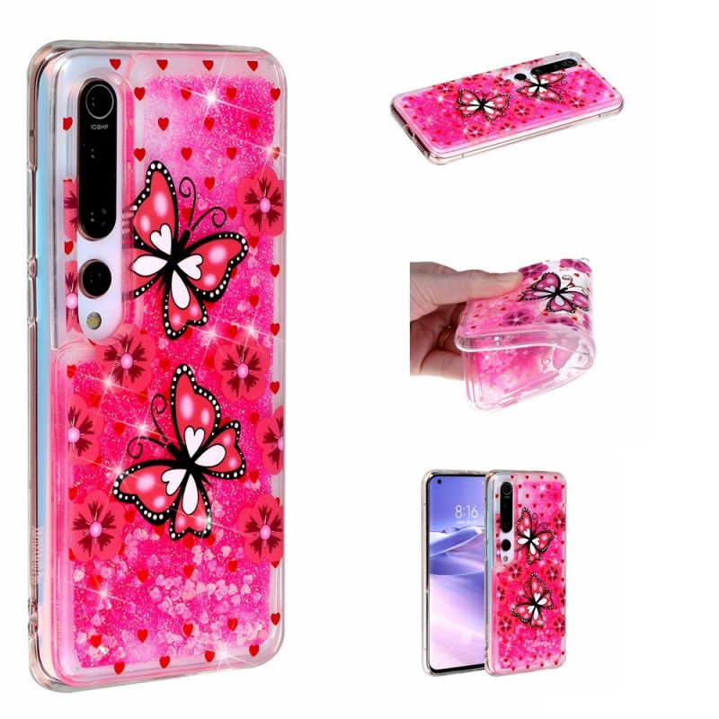 Hoesje voor Xiaomi Mi 10 / 10 Pro Vlinder Glitter