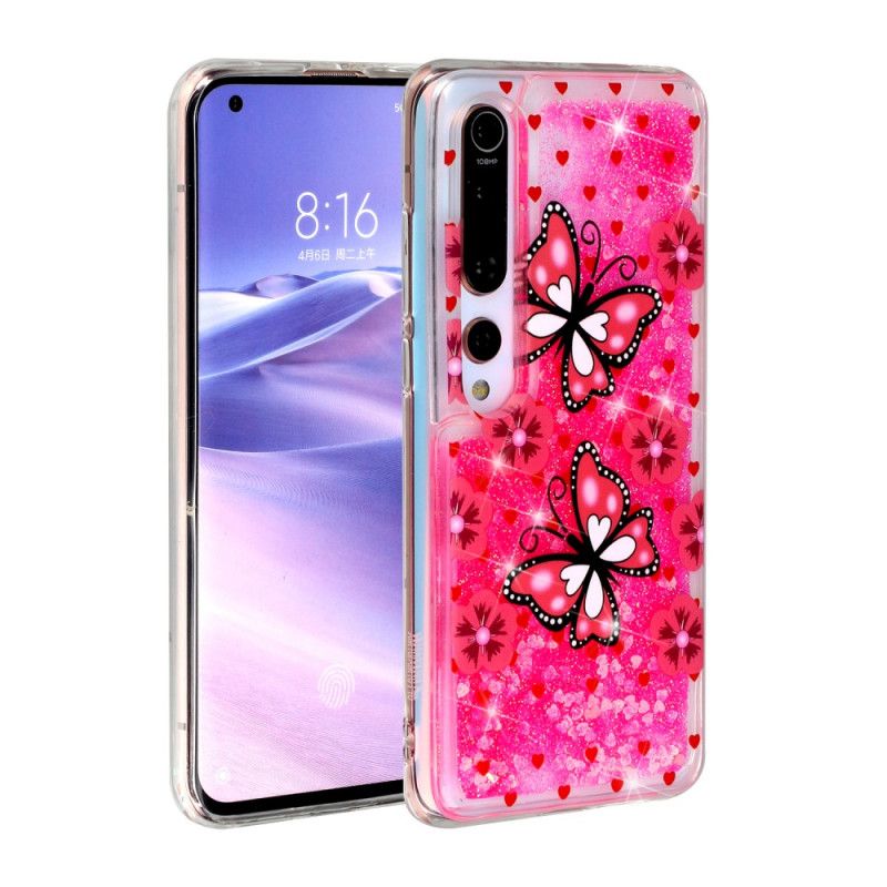 Hoesje voor Xiaomi Mi 10 / 10 Pro Vlinder Glitter