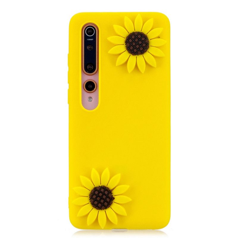 Hoesje Xiaomi Mi 10 / 10 Pro 3D Zonnebloemen