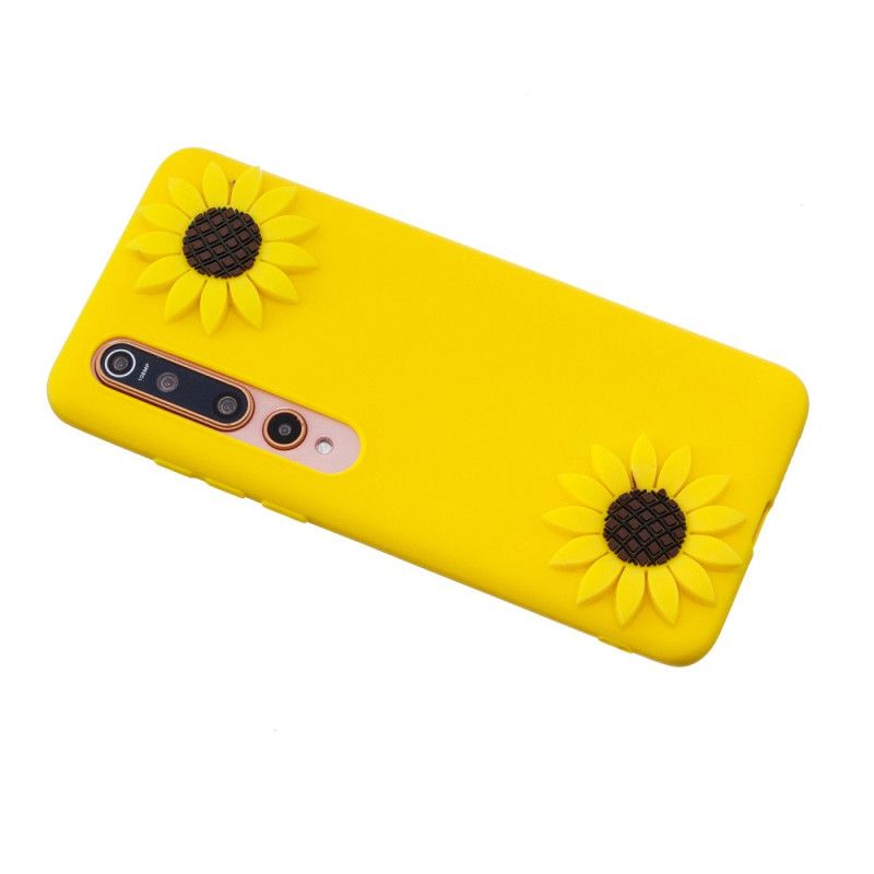 Hoesje Xiaomi Mi 10 / 10 Pro 3D Zonnebloemen