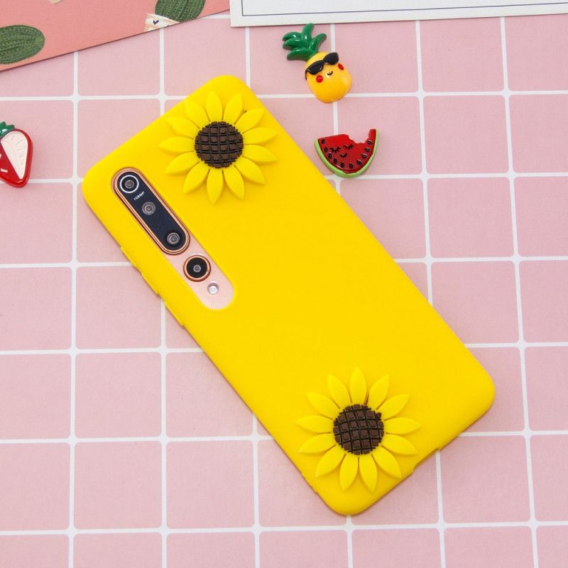 Hoesje Xiaomi Mi 10 / 10 Pro 3D Zonnebloemen