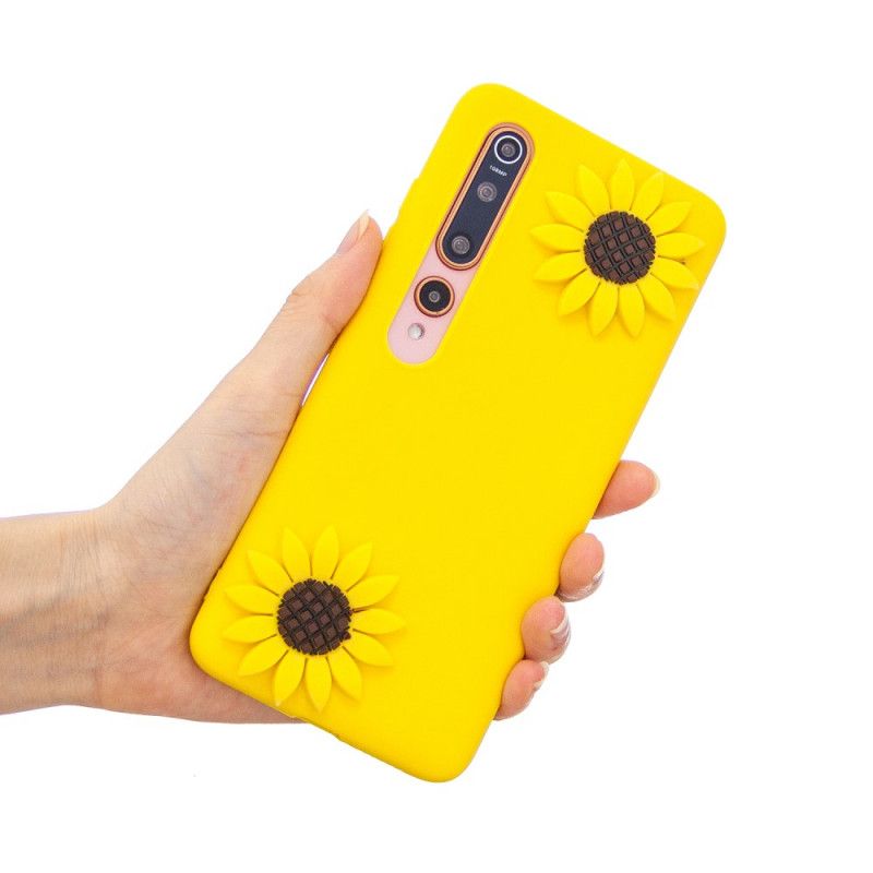 Hoesje Xiaomi Mi 10 / 10 Pro 3D Zonnebloemen