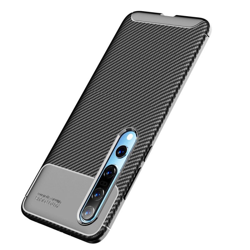 Hoesje Xiaomi Mi 10 / 10 Pro Donkerblauw Zwart Flexibele Koolstofvezel