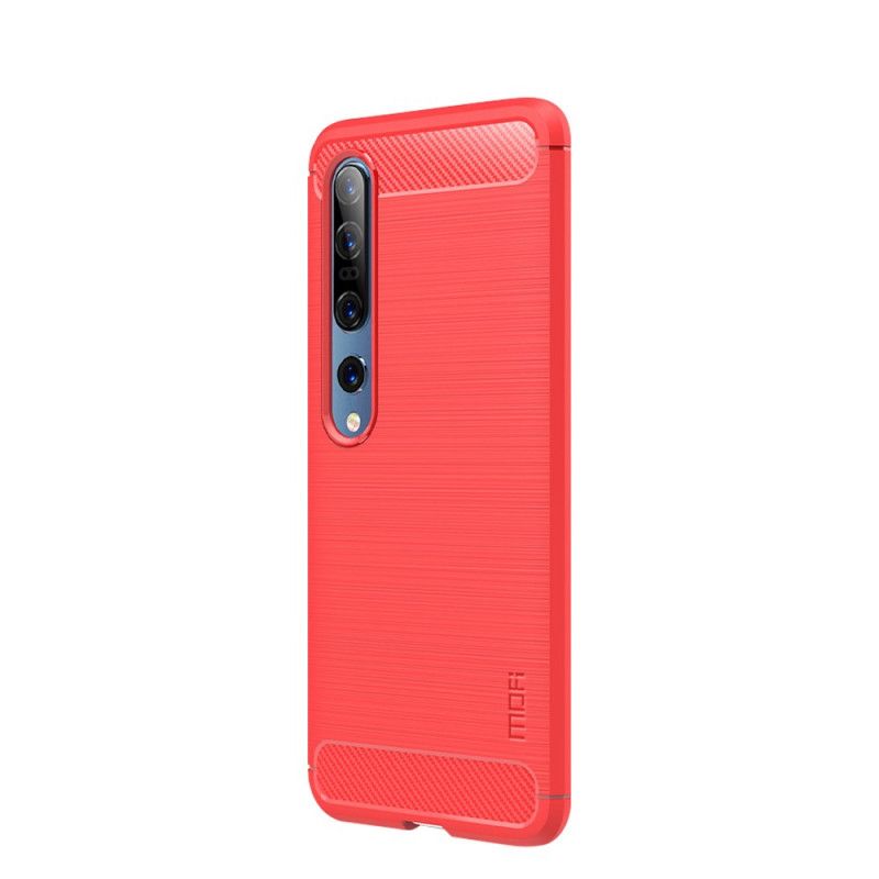 Hoesje Xiaomi Mi 10 / 10 Pro Grijs Zwart Mofi Geborstelde Koolstofvezel