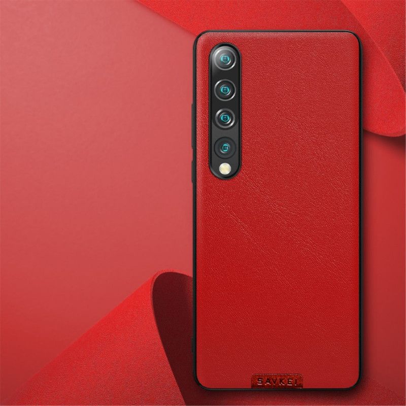 Hoesje Xiaomi Mi 10 / 10 Pro Oranje Rood Premium Leerstijl