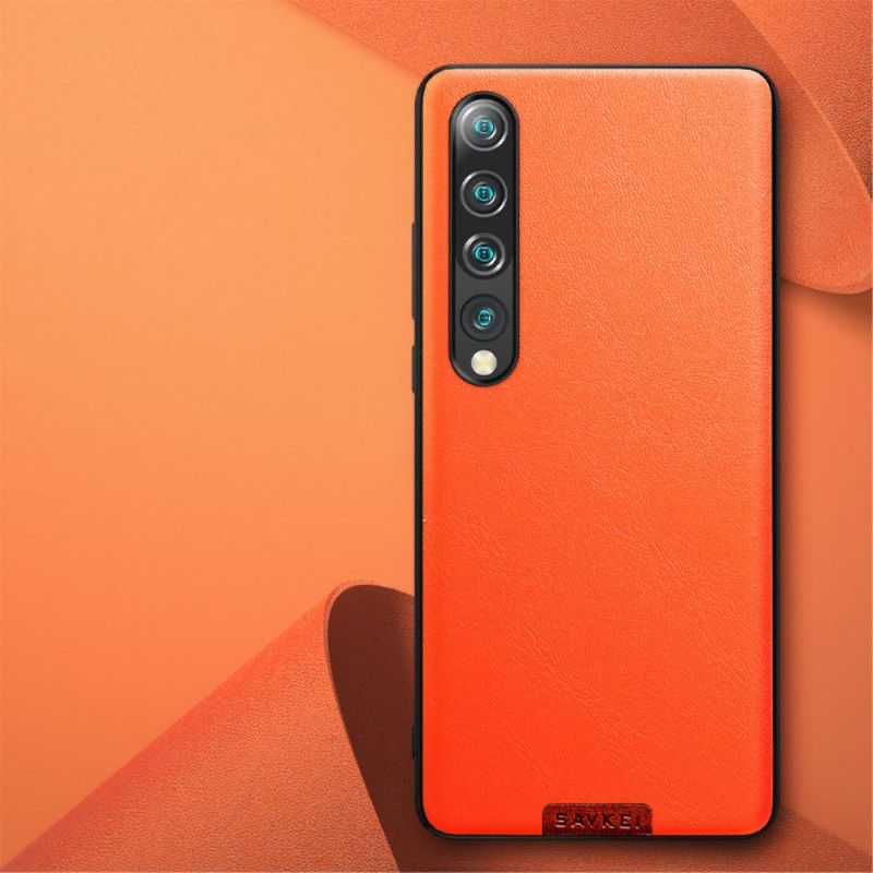 Hoesje Xiaomi Mi 10 / 10 Pro Oranje Rood Premium Leerstijl