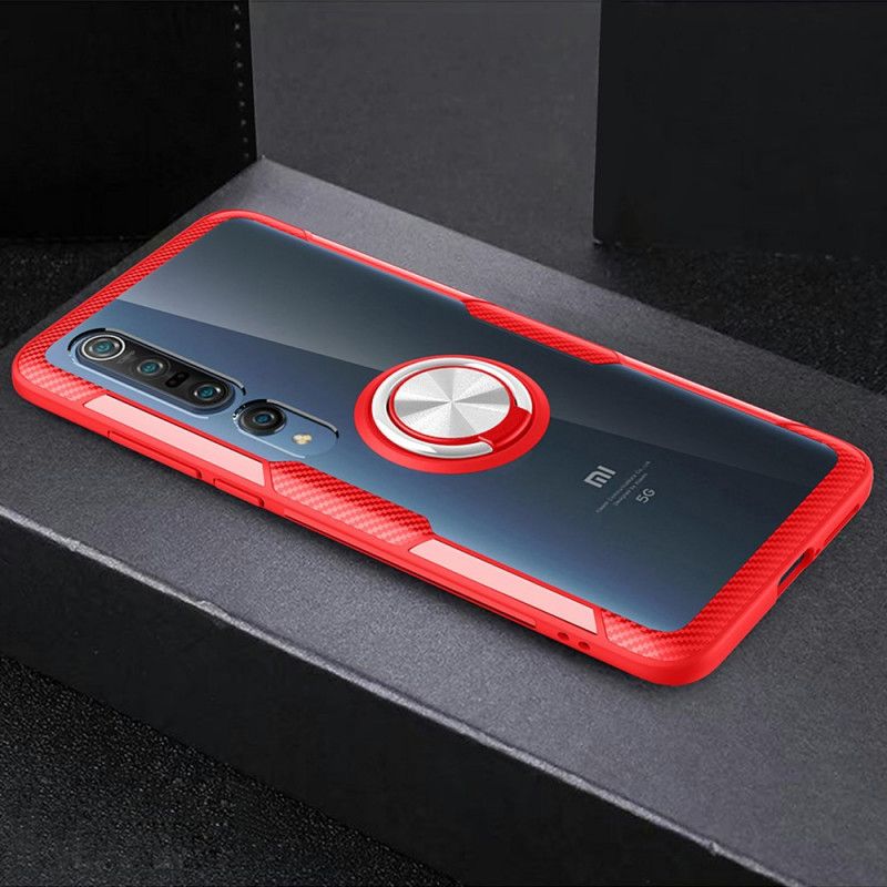 Hoesje Xiaomi Mi 10 / 10 Pro Rood Zwart Magnetische Ring