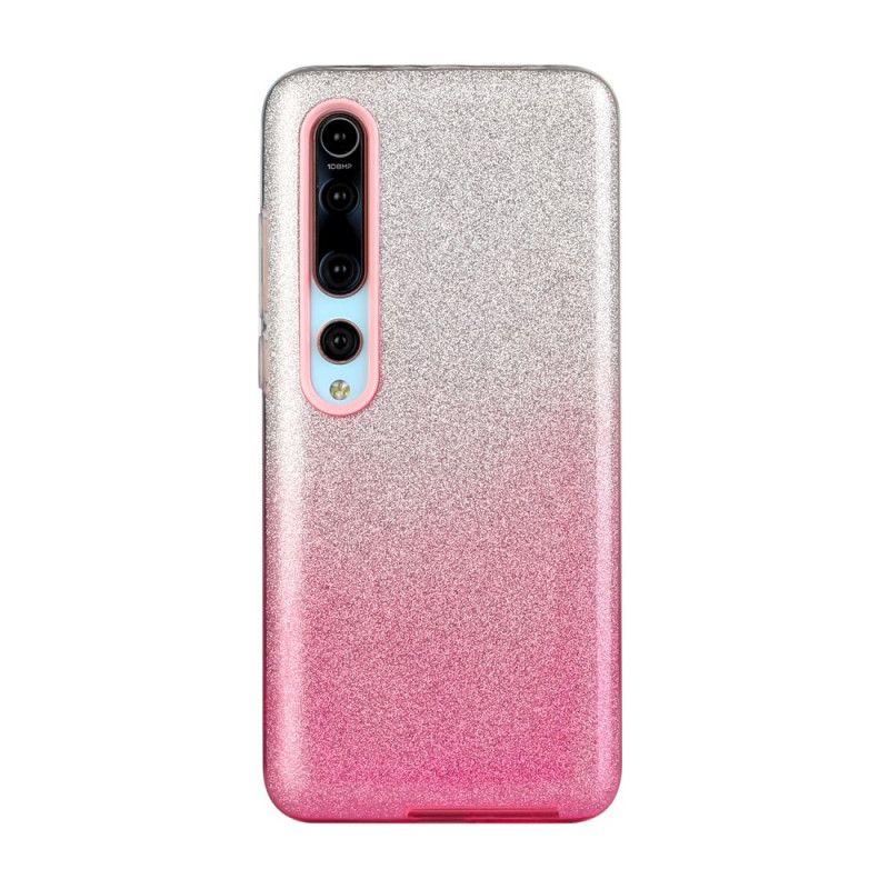 Hoesje Xiaomi Mi 10 / 10 Pro Roze Zwart Flitsende Kleurverloop