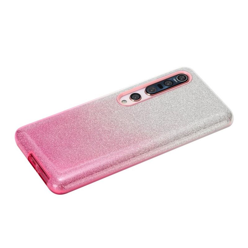 Hoesje Xiaomi Mi 10 / 10 Pro Roze Zwart Flitsende Kleurverloop