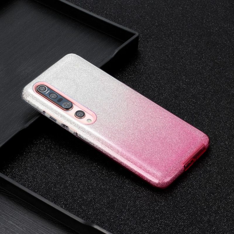 Hoesje Xiaomi Mi 10 / 10 Pro Roze Zwart Flitsende Kleurverloop